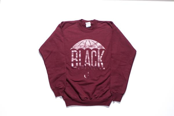 Black Umbrella Maroon Crewneck