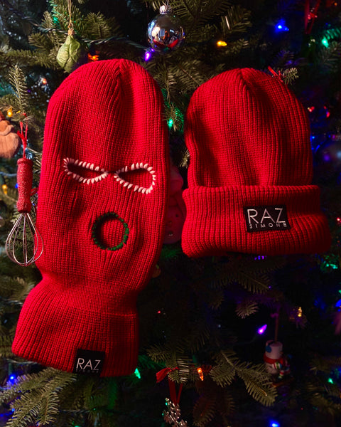 Red Christmas Skimask Beanies